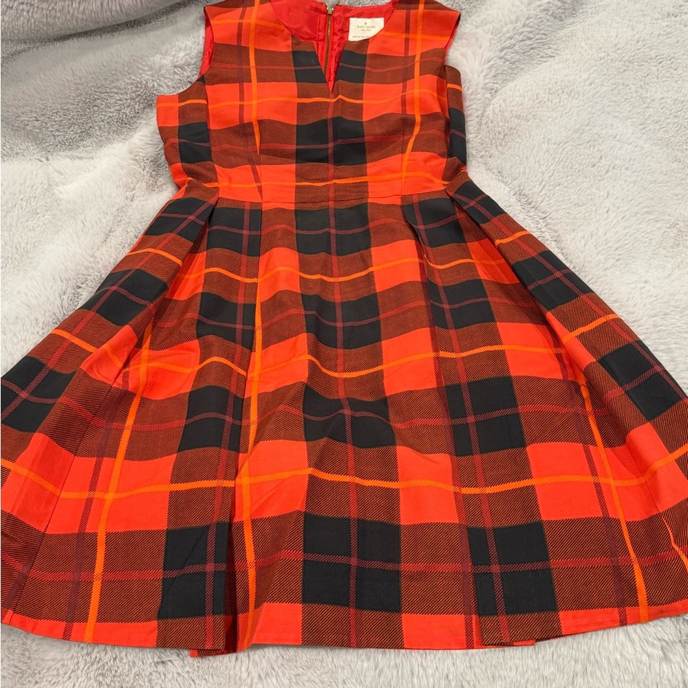 Kate Spade Red and Black Plaid Dress